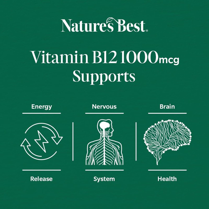 Nature's Best Vitamin B12 (Methylcobalamin) 1,000µg - High Strength Supplement