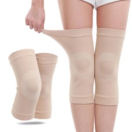 SCJJZ Knieschützer, die Sie warm halten, ultradünne, atmungsaktive und nicht abfärbende Knieschützer, geeignet für Arthritis, Verletzungsheilung, Sport, Laufen und Fitness, Unisex (M).