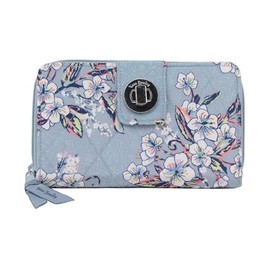 Vera Bradley Ultralight RFID Turnlock Wallet, Cherry Blossoms, Cherry Blossoms, Floral