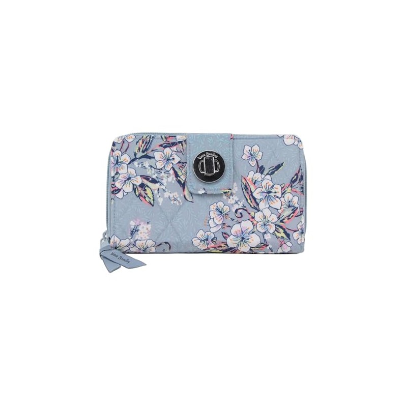 Vera Bradley Ultralight RFID Turnlock Wallet, Cherry Blossoms, Cherry Blossoms,