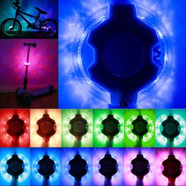 Children's Scooter LED Light USB Rechargeable 12 Colours 37 Lighting Modes Waterproof Smart Sensor Hub Light