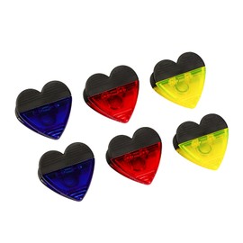Heart Shape Plastic Refrigerator Magnet Clips Sets，Magnet Paper Clips, Snacks Bag Clips，Multipurpose Clips - Set of 6