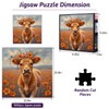 1000pcs Jigsaw Puzzles - Wildflower Yak Scene, Large Paper Puzzle