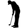 SP12665 Golfer Putting Silhouette Cardboard Cutout Standee Standup