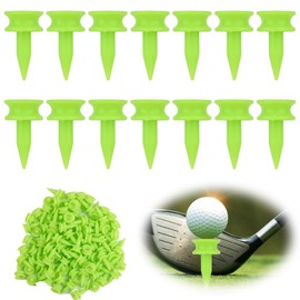 hioseyre 100 Pcs Golf Tees Plastic,Golf Tee Holder,25mm Castle Tees Golf,Golf Tees Durable and Highly Visible Golf Tees(Green)