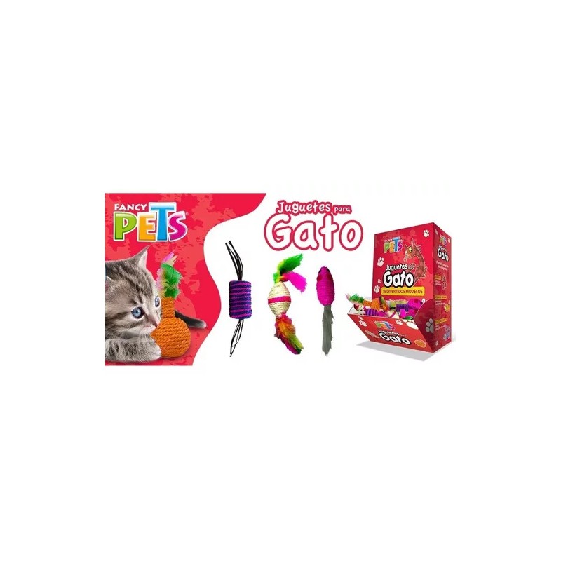 Fancy Pets Caja 48 Juguetes Surtidos P/ Gato Ideal Veterinaria