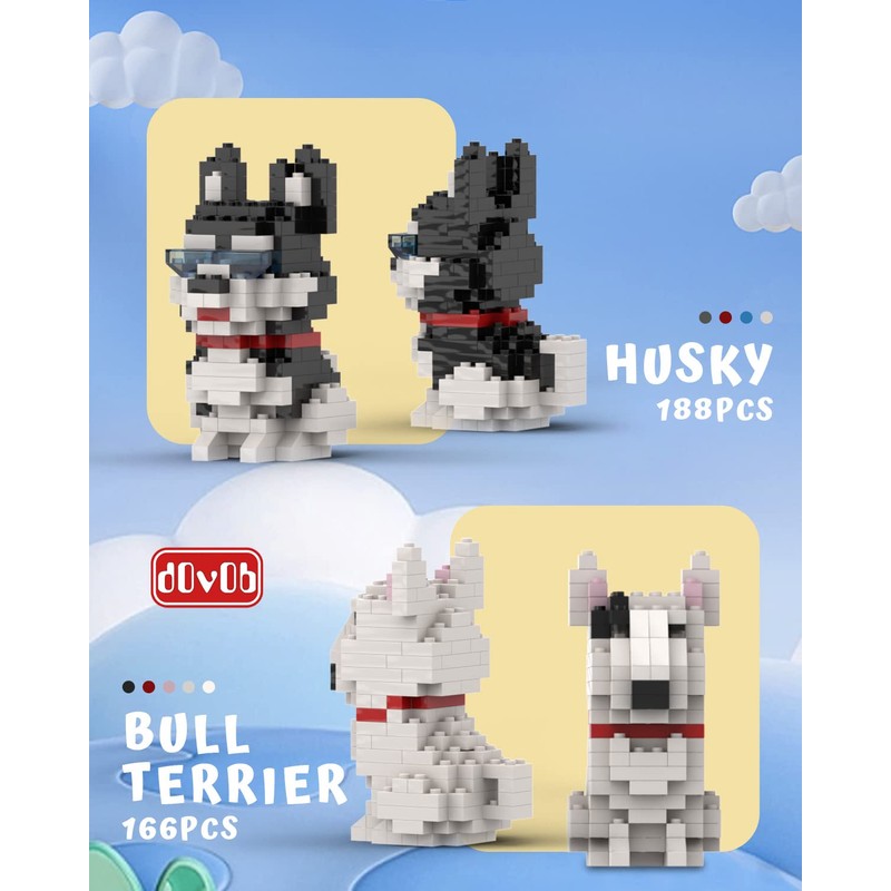 dOvOb Micro Mini Blocks 8 in 1 Dogs Set, 1616