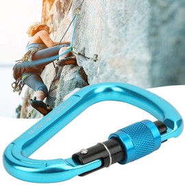 Mosquet¨®n de Aluminio de 25KN con Bloqueo autom¨¢tico para Acampar, Botella Quickdraw, Hebilla de Bloqueo de Seguridad para Senderismo(Cerradura autom¨¢tica en Forma de Pera)