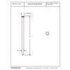 Westbrass D125-03 1/2" x 12" Flat Head Toilet Supply Riser,