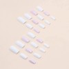 24Pcs Press on Nails Medium Design,Lucoffeoi 24pcs Acrylic Nails Fake