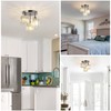 PAUFUL Semi Flush Mount Ceiling Light,3-Light Modern Close to Ceiling