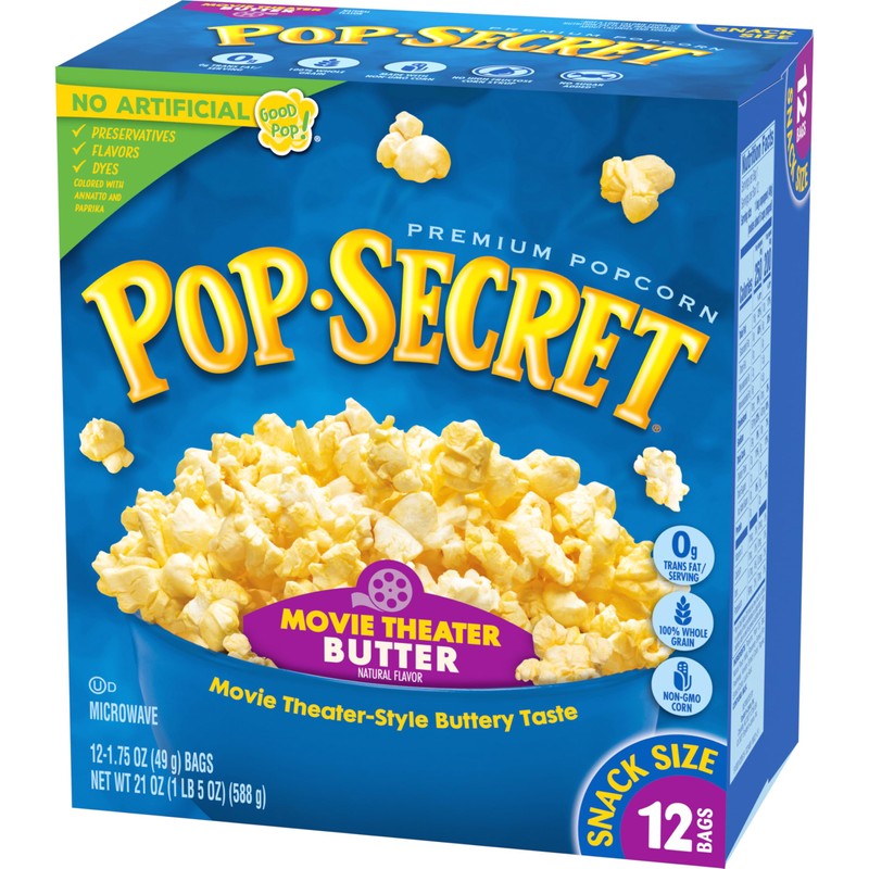 Pop Secret Microwave Popcorn, Movie Theater Butter Flavor, 1.75 Oz