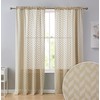 HLC.ME Herringbone Thick Semi Sheer Premium Rod Pocket Window Curtain