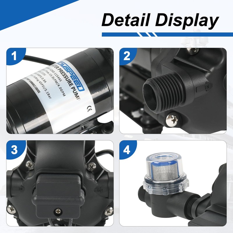 DICMIC 4.0 GPM 115V AC 45 PSI Revolution Water Pump