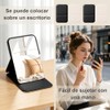 Espejo Portátil Plegable Set 4 Piel Sintética para Viaje y