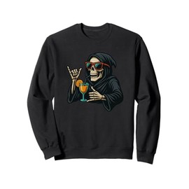 Funny Grim Reaper Costume for Cocktails Lovers Sweatshirt