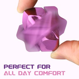 Infinity Cube Fidget Spinner Toy, Metal Spiral Fidget Cube Puzzle Block Focus, Mini Gadget Toy for Stress Relief (Pink)