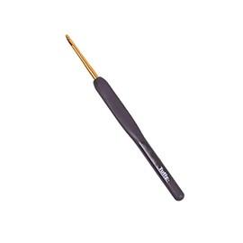 Tulip Crochet Hook, Black, Gold, One Size