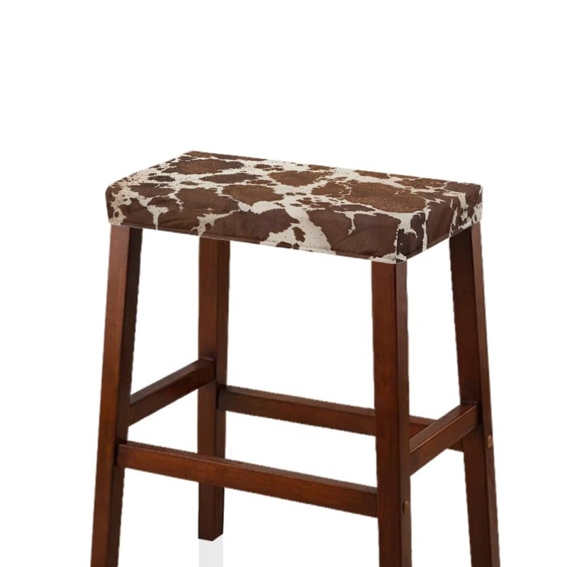 Luarisgur Bar Stool Covers Set of 2 Brown Cow Print
