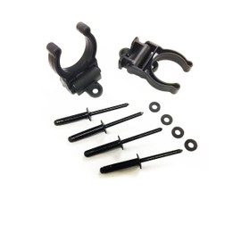 Pactrade Marine Boat Canoe Kayak Pair (2 PCS) of Black Folding Paddle Clip Kit