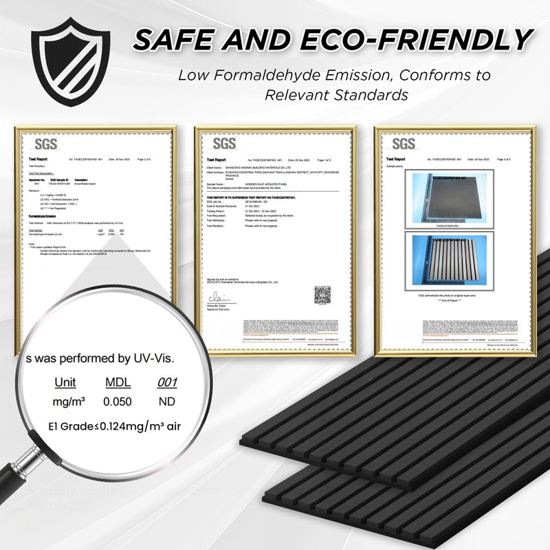 Smartstandard Sample Wood Slat Wall Panel, Soundproof Wooden Wall Panels,