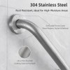 Bathroom Grab Rails for Elderly, 2 Pack 45cm, Brushed Nickel