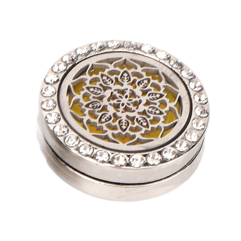 0.9in Diffuser Face Cover Clips Hollow Stainless Steel Magnetic Aromatherapy