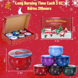 Christmas Candles, Scented Candles Gift Set for Women, 3.5 oz Soy Candles for Home Scented, Aromatherapy Candles for Relaxation, Christmas Gifts for Women Best Friends Mom, 6 Pack