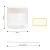 BiBOTLSFLY 60ml 30pcs Clear Plastic Round Jars with White Lids,