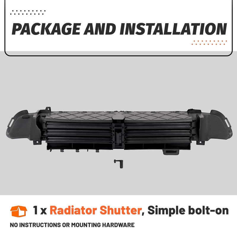 KUAFU Grille Shutter Assembly Compatible with 2014-2018 Jeep Cherokee SUV