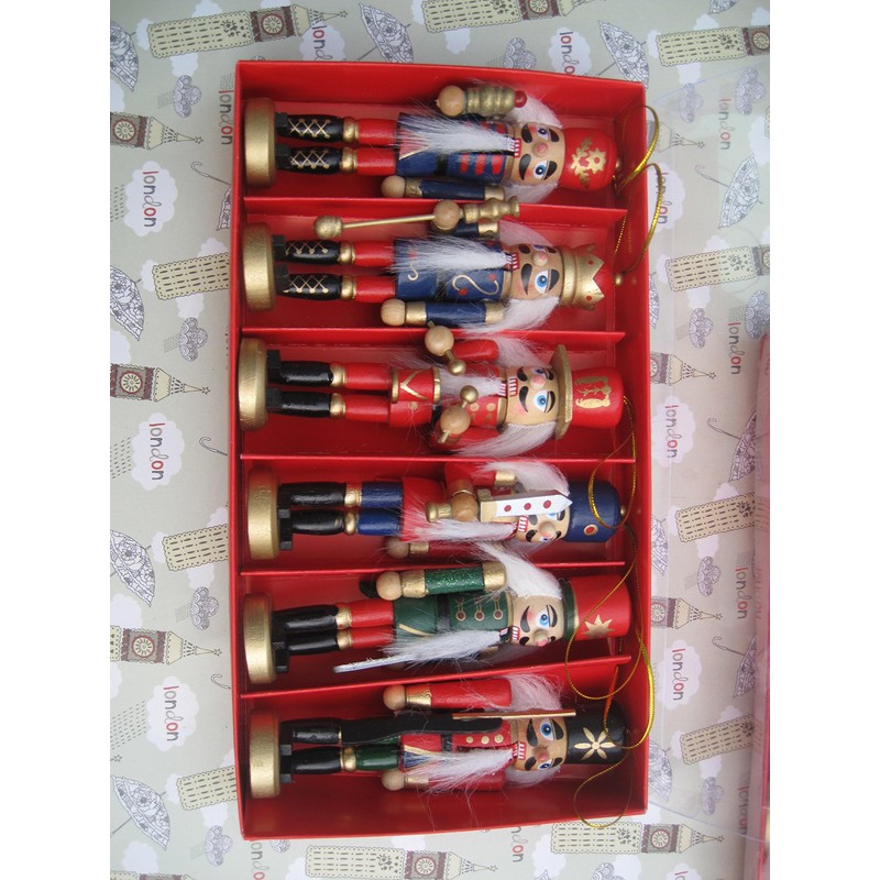 6 pcs per Set Soldier nutcrackers in Classical Suit, 5inch/12.7cm