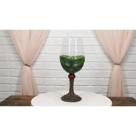 Large Mysterious Forest Tree Spirit Greenman Deity Wine Glass Goblet Chalice Cup