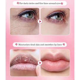 YMEYFAN- Mascarilla de ojos de rosa para el tratamiento de bolsas y ojeras: la mascarilla de ojos de rosa contiene un rico extracto de rosa para hidratar y reparar por completo la piel alrededor de lo