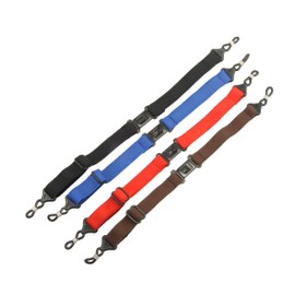 MAHAVIMOKSA Mixed Color Adjustable Elastic Sport Strap Safety Eyeglasses Retainer (Black/Blue/Brown/Red - 8Packs)