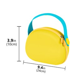 Adorila Tragbare Make-up-Tasche für Damen, große Kapazität, Reise-Kosmetiktasche, Organizer, wasserdichte Aufbewahrung, Hautpflege, Kulturbeutel mit Griff, Gelb, gelb