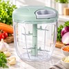 Manual Food Chopper for Kitchen Prep – Hand-Operated Metal Blade