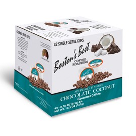 Boston’s Best - Chocolate Coconut Flavored Dessert Gourmet Coffee Compatible with Keurig Coffee Maker, 1 Count (42 Single Serve Medium Roast Cups)