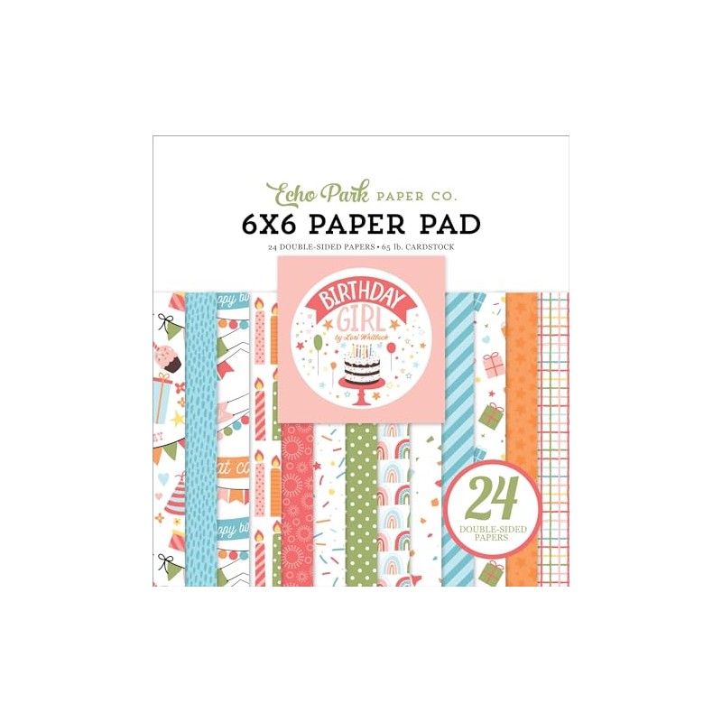Echo Park Double-Sided Paper Pad 6"X6" 24/Pkg-Birthday Girl IG262023