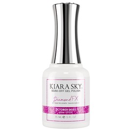 KIARA SKY Reflective Glitter Gel Nail Polish | Shimmery Glitter Sparkly Shiny Gel Polish | Diamond FX Flash Reflective| 15 ml Soak Off Manicure Gel Nails Disco Holographic, October Skies