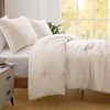 Beyond King Size Fluffy Beige/White Comforter Set - Lightweight King