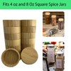 16 Pcs Bamboo Spice Jar Lids Fits Square Containers Seasoning