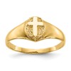 IceCarats 10K Solid Yellow Gold Cross Ring Size 6