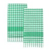 Talking Tables 2 x Green Gingham Kitchen Tea Towels Textile