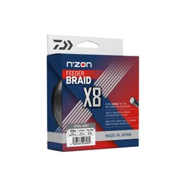 Daiwa N'Zon X8 Braid, 0.12 mm, 8.50 kg, 19.0 lb, 300 m, Steel Grey, Braided Fishing Line, 12410-312