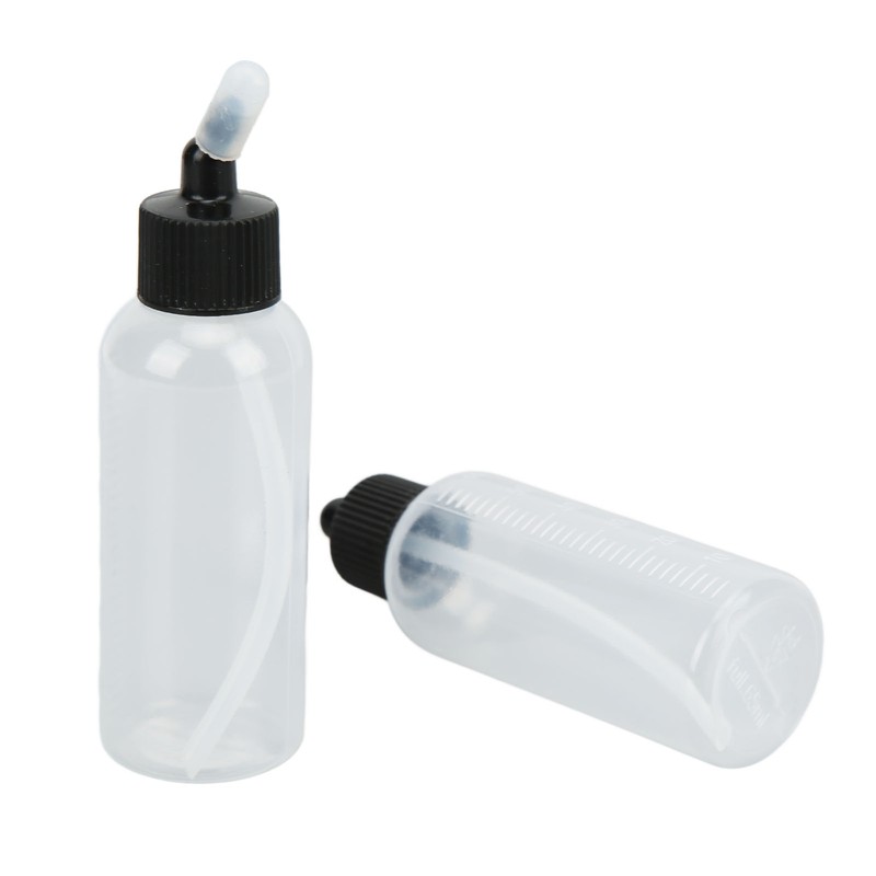 10Pcs Hair Oil Bottle 60ml Leakproof High Temperature Resistant Transparent