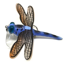 AYVANBER 2.7" Swimbait Dragonfly Fishing Lures Bait Baits Life-Like Minnow Bass Pike Musky Dragonfly Kit Fishing Baits Plastic Bait Treble Hook Water New (Blue)
