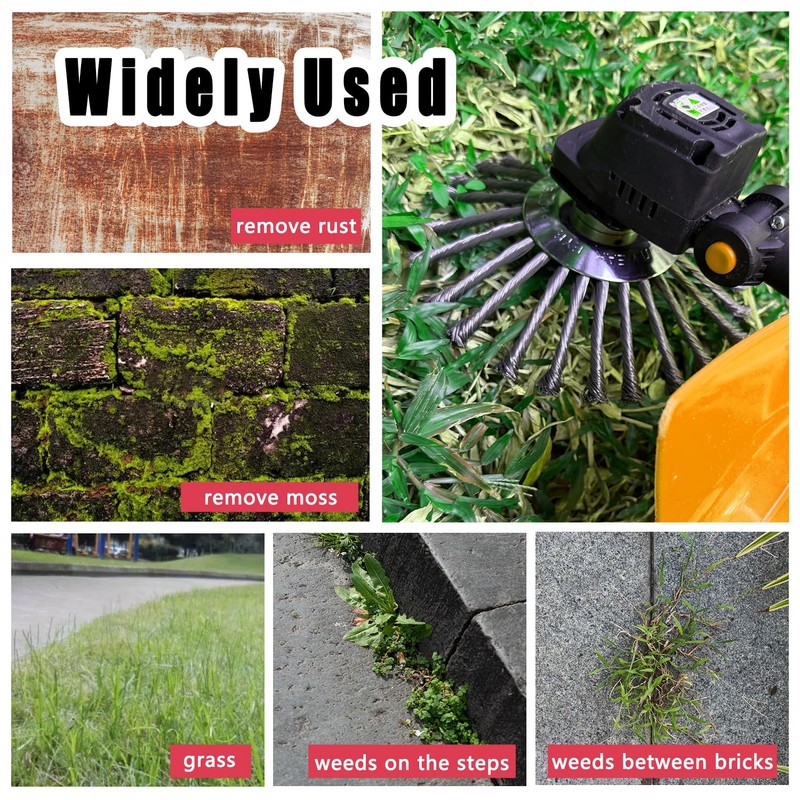 SoJumpvr 10 Inch Steel Wire Wheel Brush Weed Eater Head,