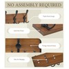 RELBRO Coat Rack Wall Mount, 16.7 Inch Wooden Wall Coat