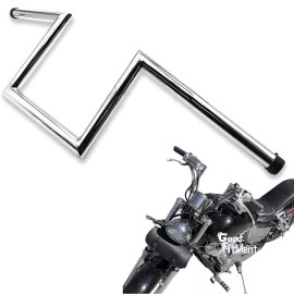 GOODFITMENT For Harley Sportster XL 883 1200 1" Chrome Motorcycle Handlebar Drag Bars Z-bar