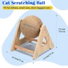 Outamateur Cat Scratching Ball Toy, Sisal Scratching Ball with Stable